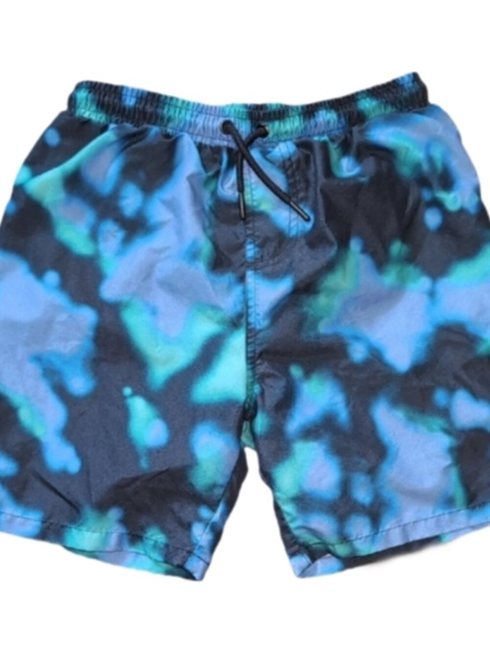 Primark Tie Dye Swim Trunks Boys Size 11 12 Years Blue Black Green Bathing Suit
